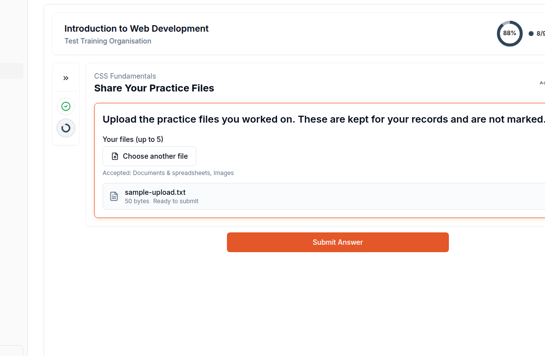 Document Upload activity