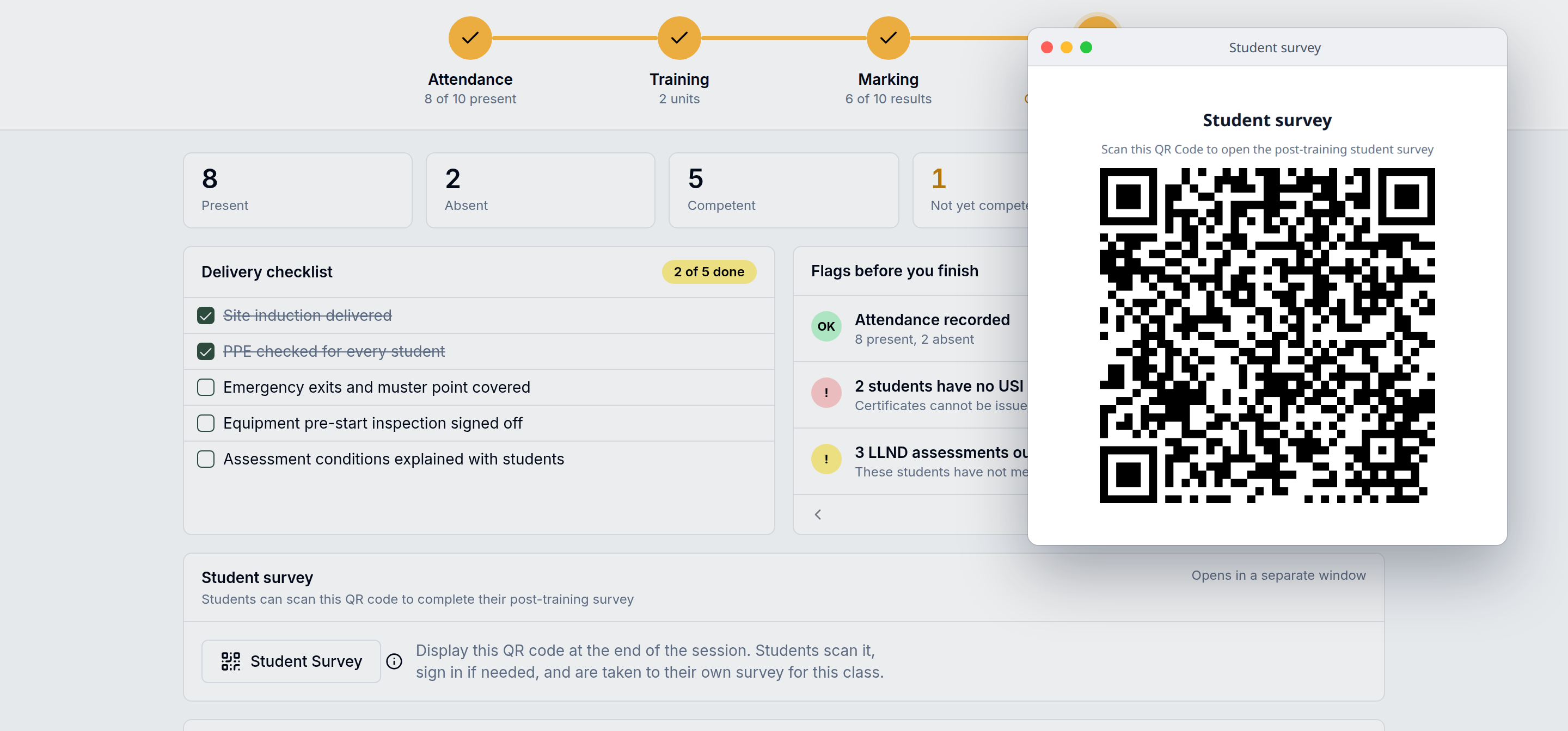 Student survey QR code